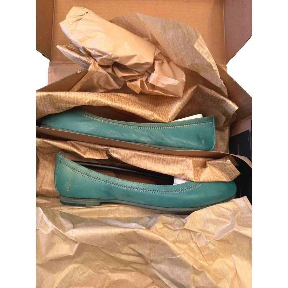 Frye Carson Ballet Flat Size 6 M Turquoise NWB Slip On Flats